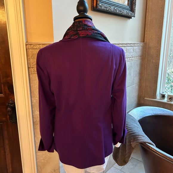 Lafayette 148 Purple Cashmere Blazer Sz 10 Made of Italian Loro Piana & Co Cashm - Picture 2 of 6